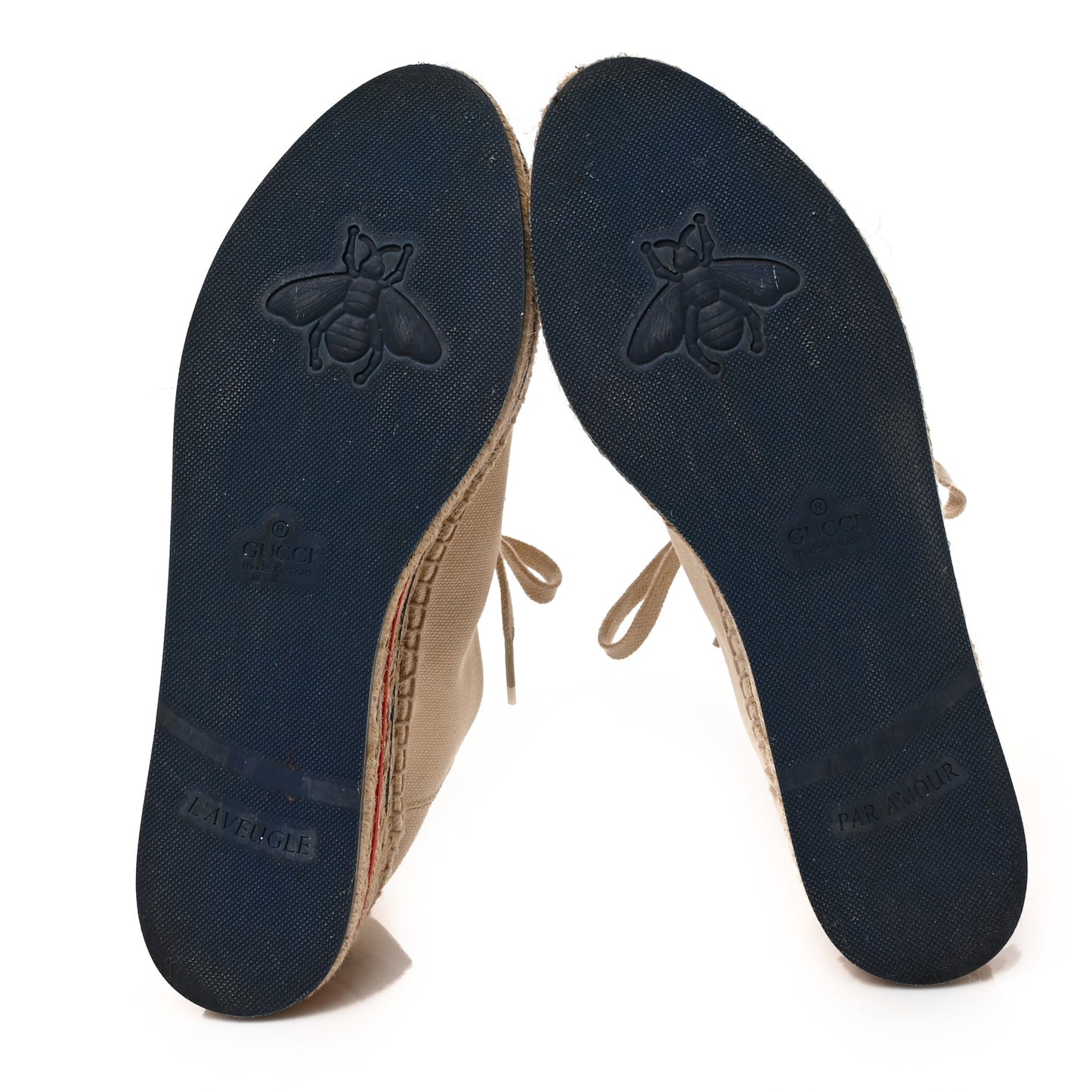 Canvas Logo Lace-Up Platform Espadrilles 38.5 Greggio Grege