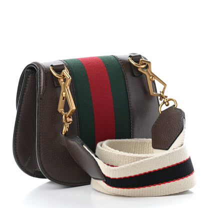 Gucci Textured Calfskin Web Crystal Heart Stripe Small Totem Shoulder Bag New Acero 3 of 10