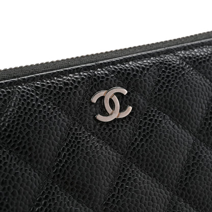 Chanel Caviar Quilted Large Gusset Zip Around Wallet Black 12 of 13