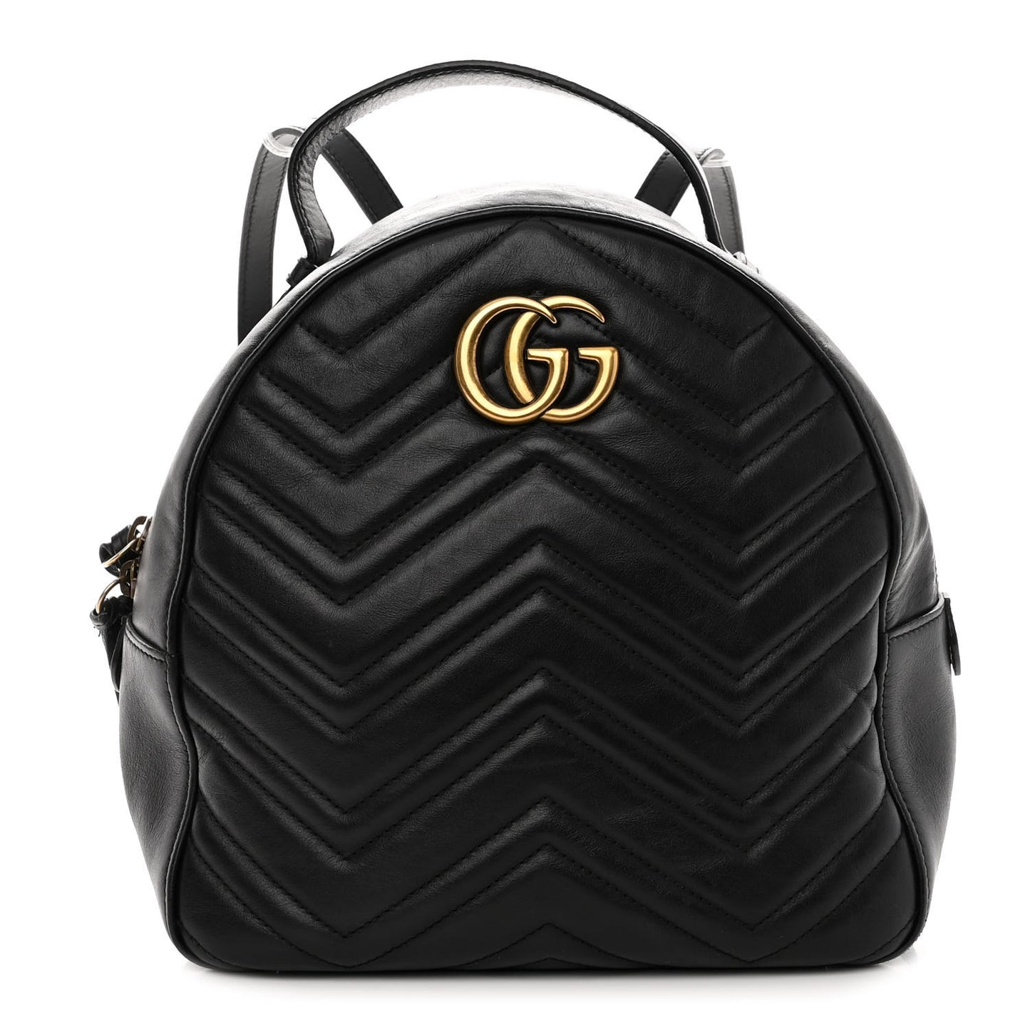 Calfskin Matelasse GG Marmont Backpack Black