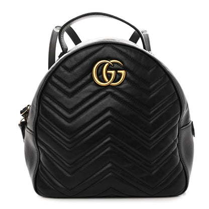 Gucci Calfskin Matelasse GG Marmont Backpack Black 1 of 13