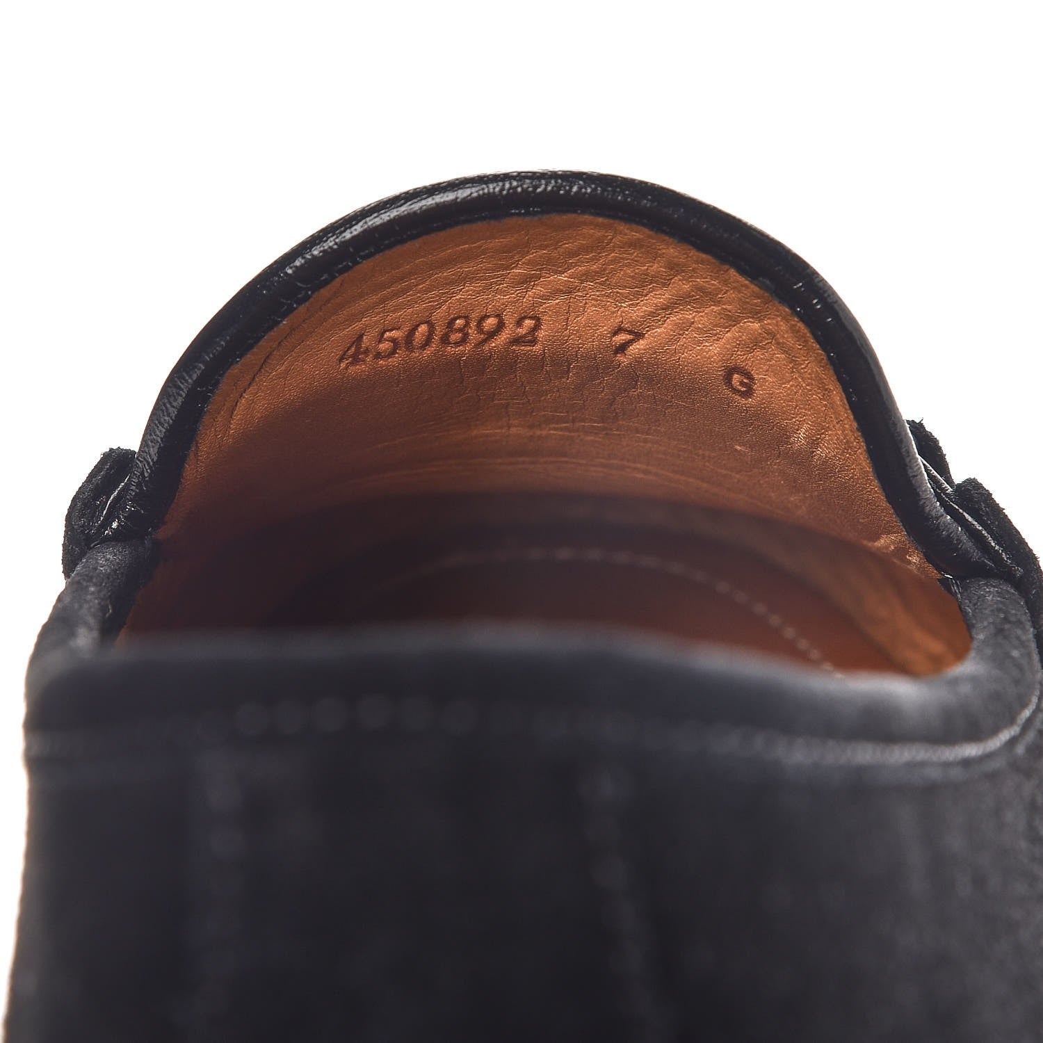 Gucci Suede Web Mens Horsebit Driver Loafers 7 Black 9 of 10