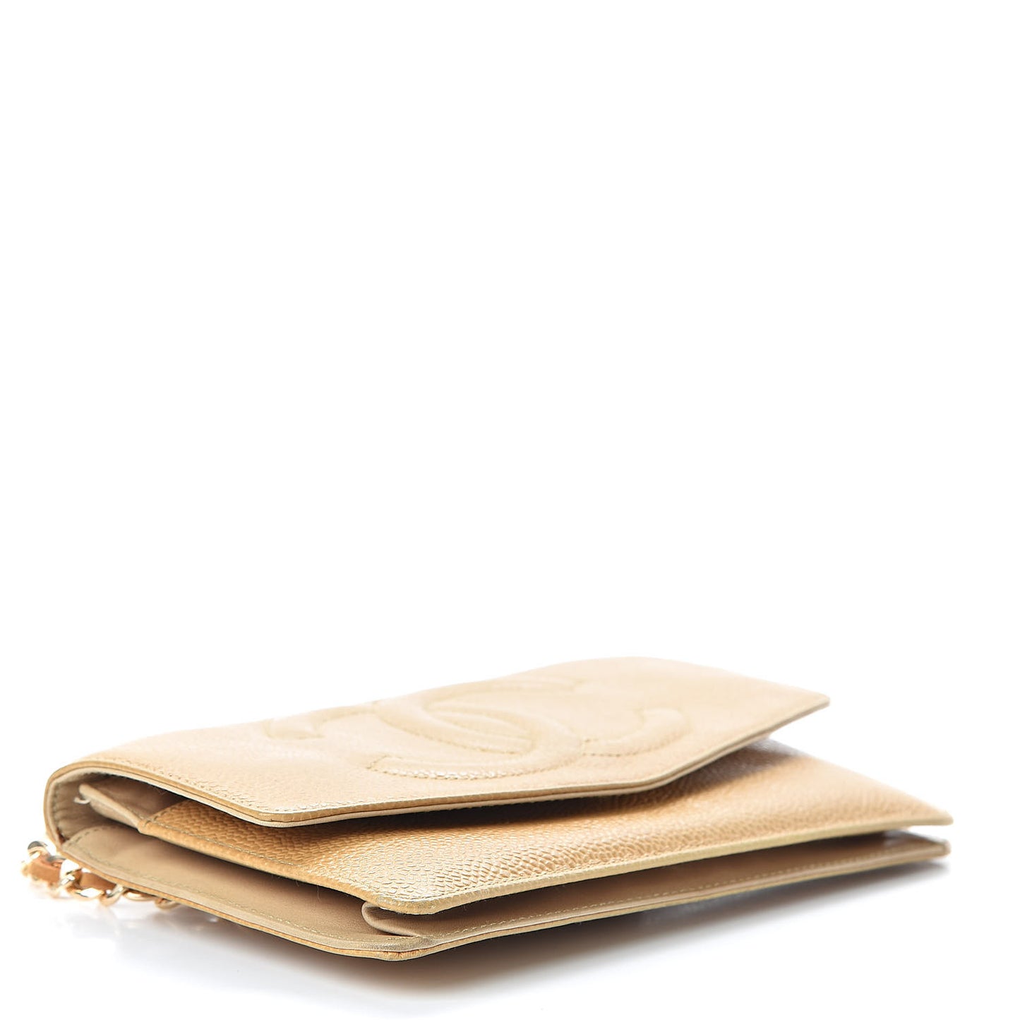 Caviar Timeless CC Wallet on Chain WOC Beige