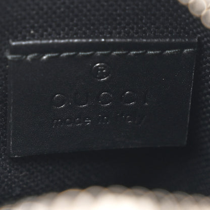 Gucci GG Supreme Monogram Appia Calfskin Web Small Camera Messenger Bag Black Grey Black Grey 6 of 13