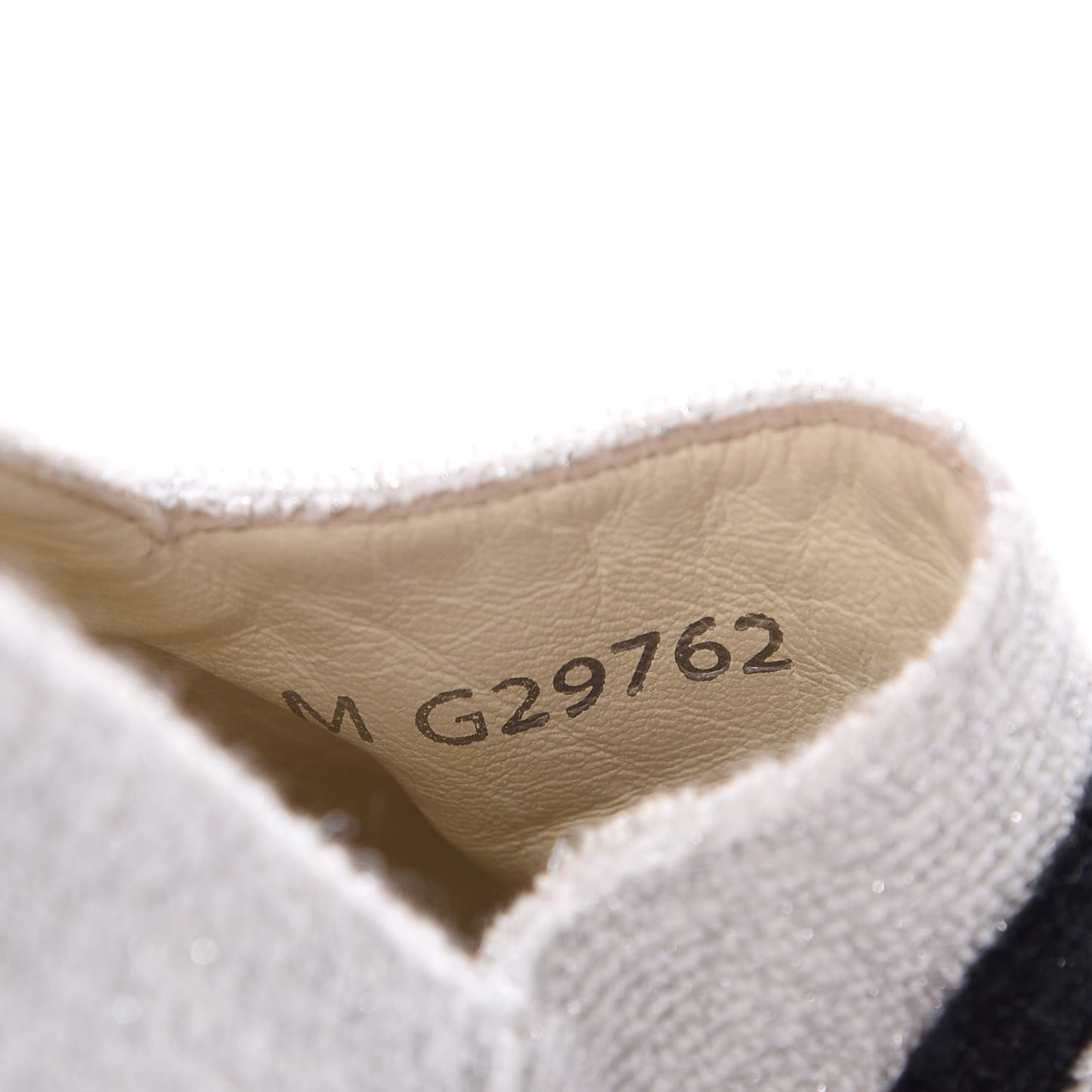 Terry Cloth CC Espadrilles 38 Silver Black