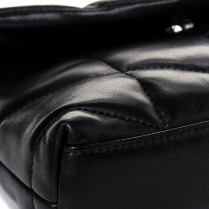 Saint Laurent Lambskin Monogram Loulou Puffer Pouch Clutch Black 11 of 17