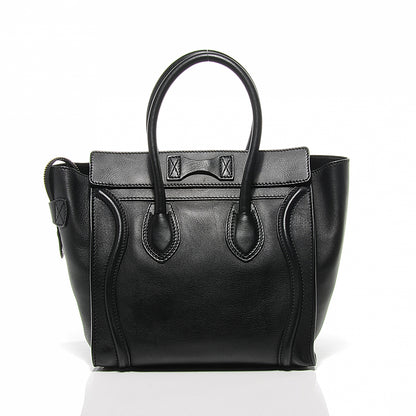 Celine Drummed Leather Micro Luggage Bag Black 7 of 8