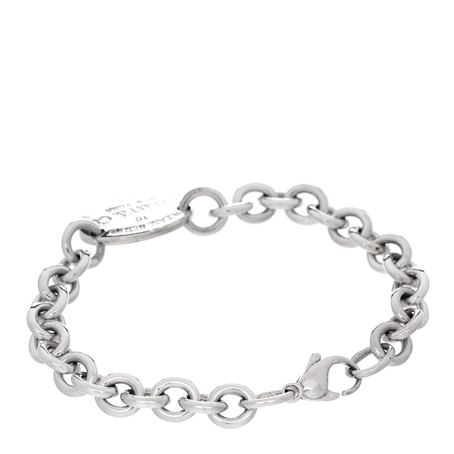 Tiffany Sterling Silver Return to Oval Tag Bracelet 2 of 5