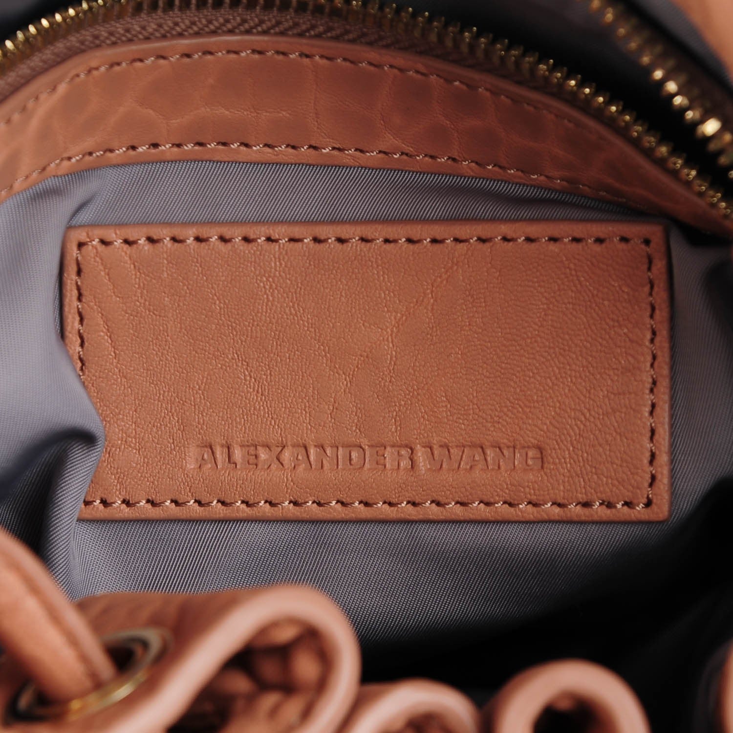 Alexander Wang Pebbled Lambskin Diego Bucket Bag Blush Pale Gold Hardware 6 of 7