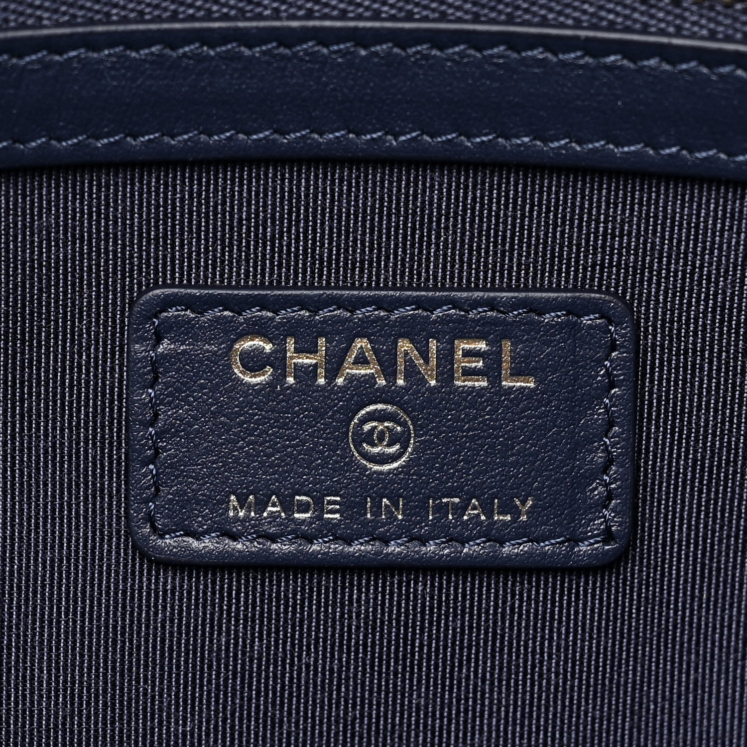 Chanel Denim Quilted Cosmetic Case Blue 6 of 10