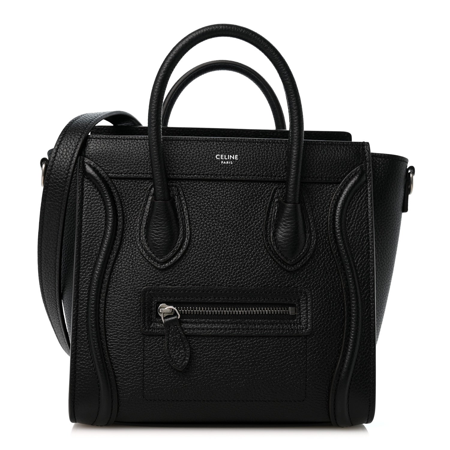 Celine Smooth Calfskin Nano Luggage Black 1 of 11