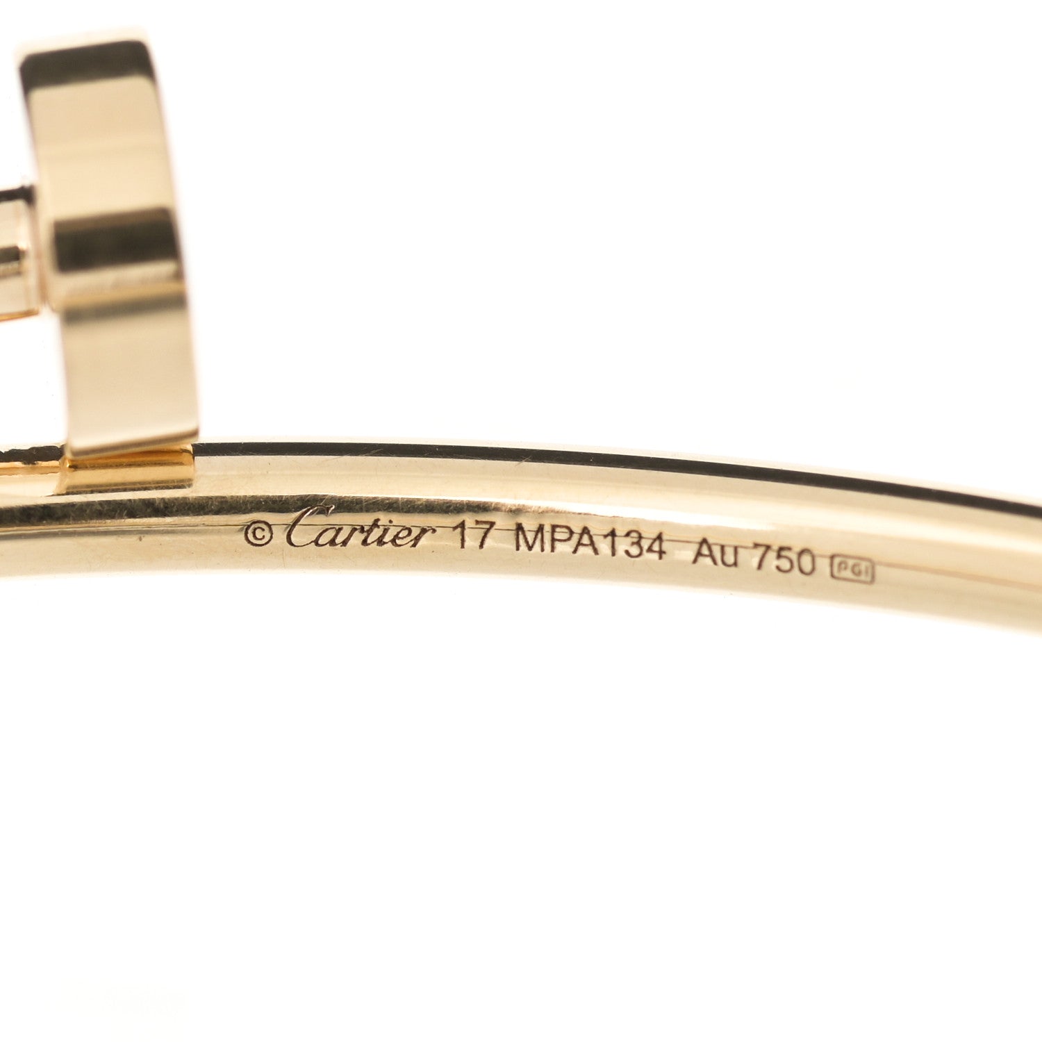 Cartier 18K Yellow Gold Small Juste Un Clou Bracelet 17 3 of 4