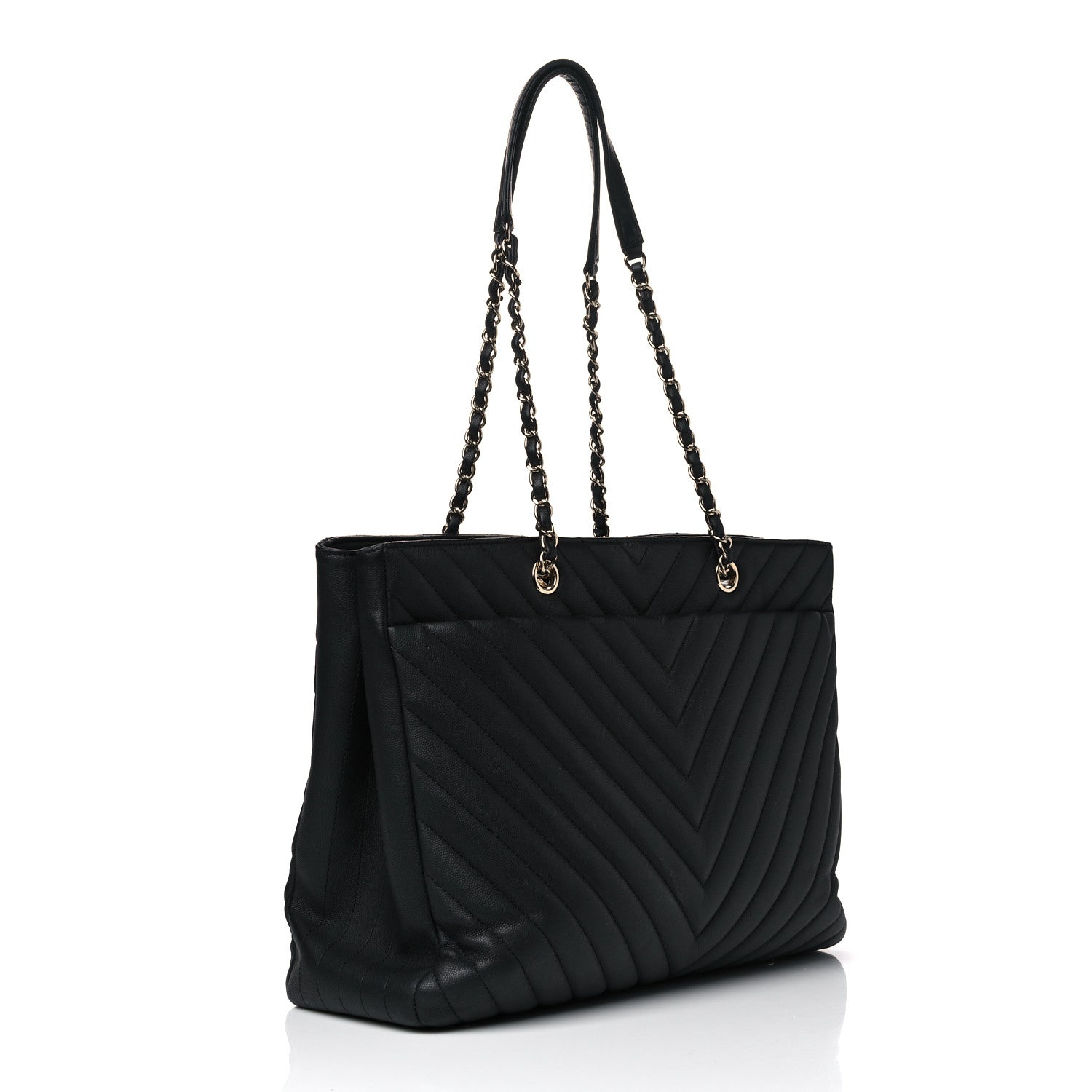 Chanel Goatskin Quilted Large City Rock Shopping Bag Black 9 of 30