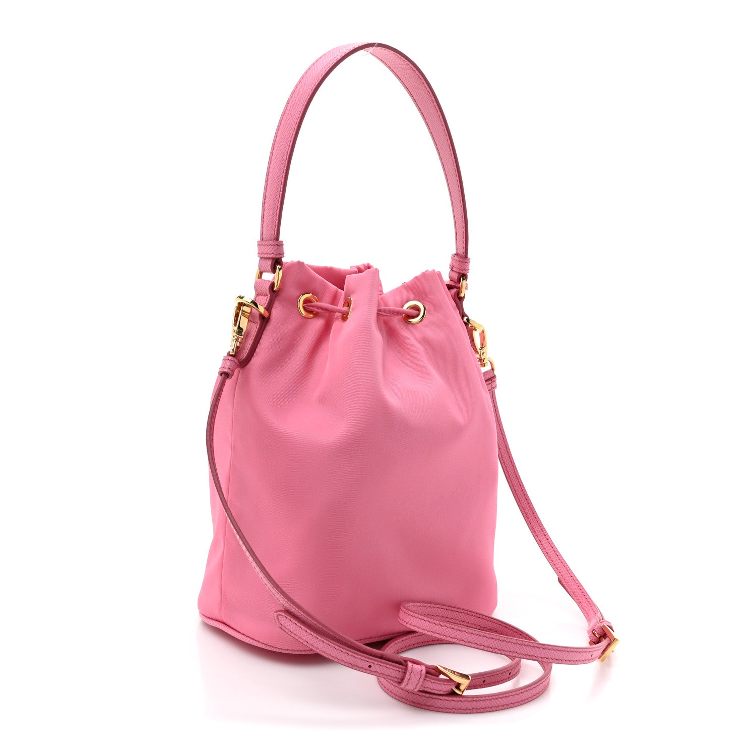 Prada Re-Nylon Saffiano Mini Re-Edition 1978 Bucket Bag Begonia 2 of 10