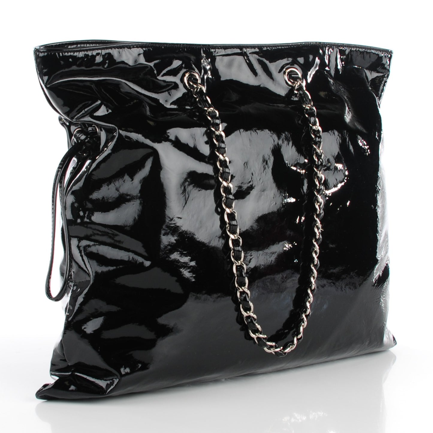 Patent Bonbons Shopper Tote Black