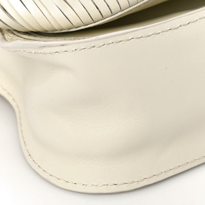 Chloe Grain Calfskin Mini Marcie Multi Fringe Satchel Natural White 8 of 10
