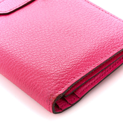 Hermes Chèvre Mysore Bearn Gusset Wallet Rose Shocking 14 of 14