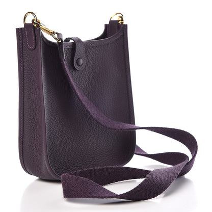 Hermes Taurillon Clemence Evelyne TPM Raisin 3 of 10