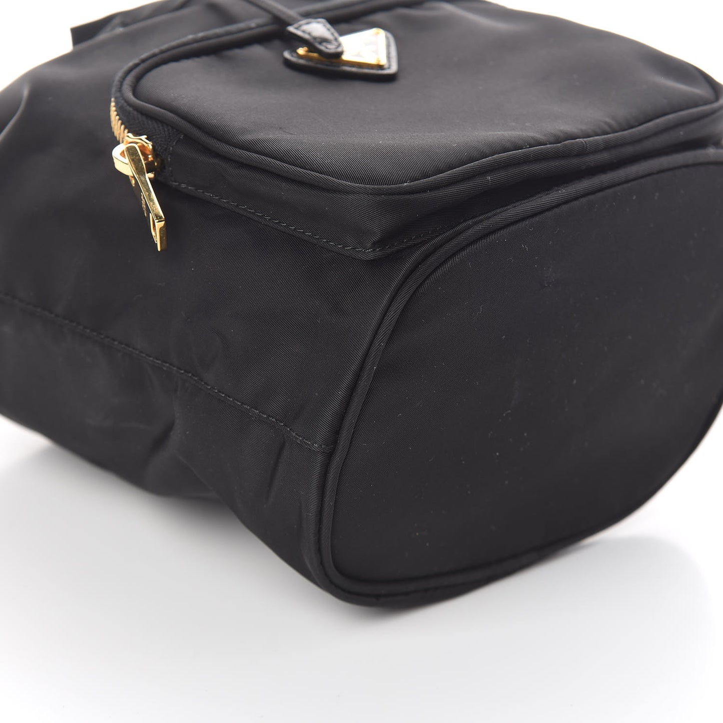Saffiano Tessuto Nylon Mini Bucket Crossbody Bag Black