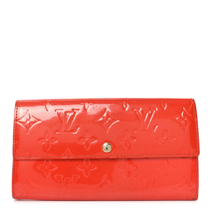 Louis Vuitton Vernis Sarah Wallet Rouge Grenadine 1 of 9