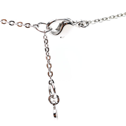 Christian Dior Crystal Metal Logo Necklace Silver 5 of 5