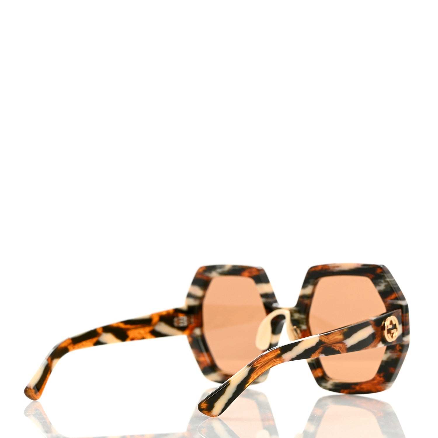 Gucci Acetate Square Sunglasses GG0772S Havana Brown 4 of 9