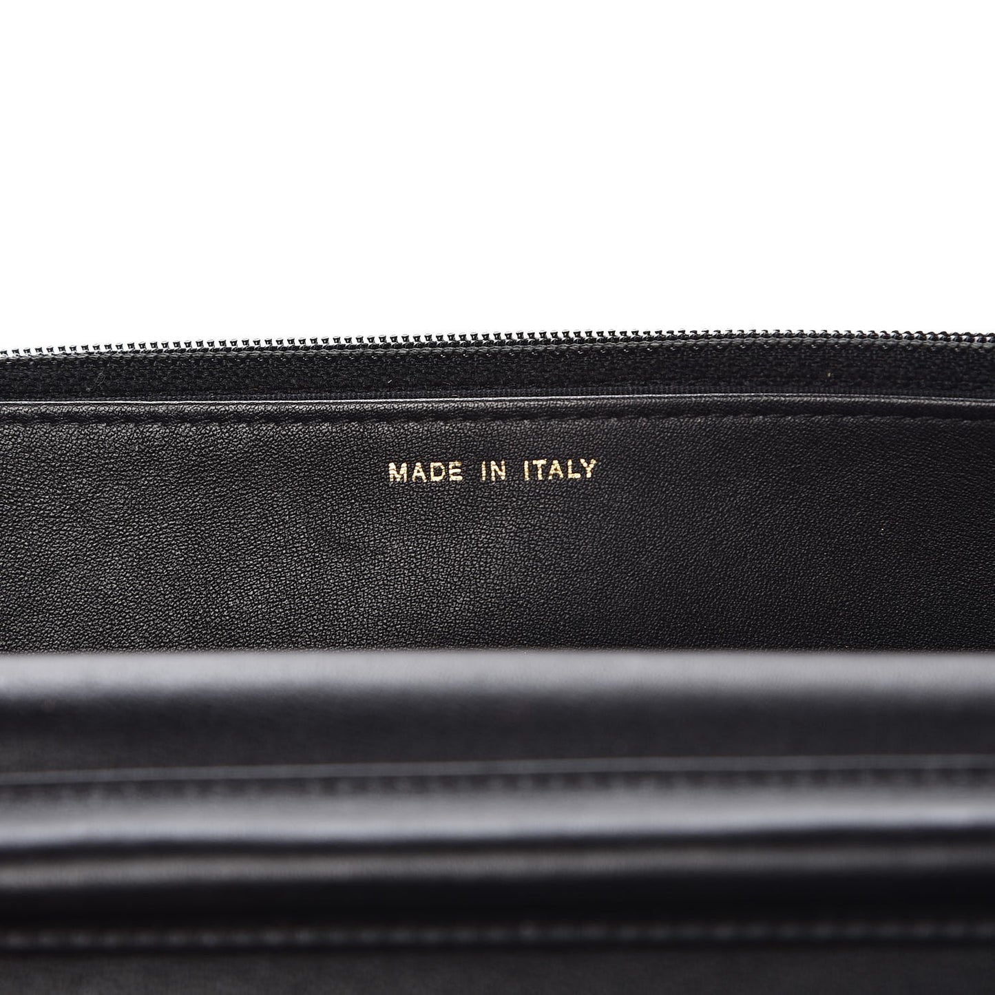 Metallic Goatskin Lambskin Boy Wallet on Chain WOC Black Gold