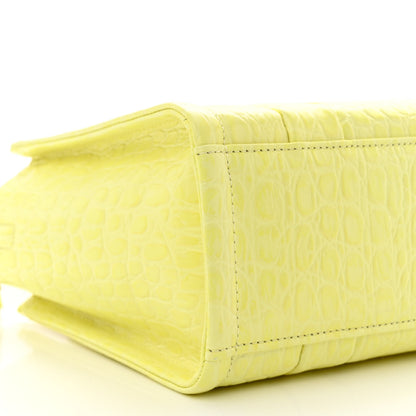 Marc Jacobs Croc Embossed Small The Tote Bag Tender Yellow 9 of 14