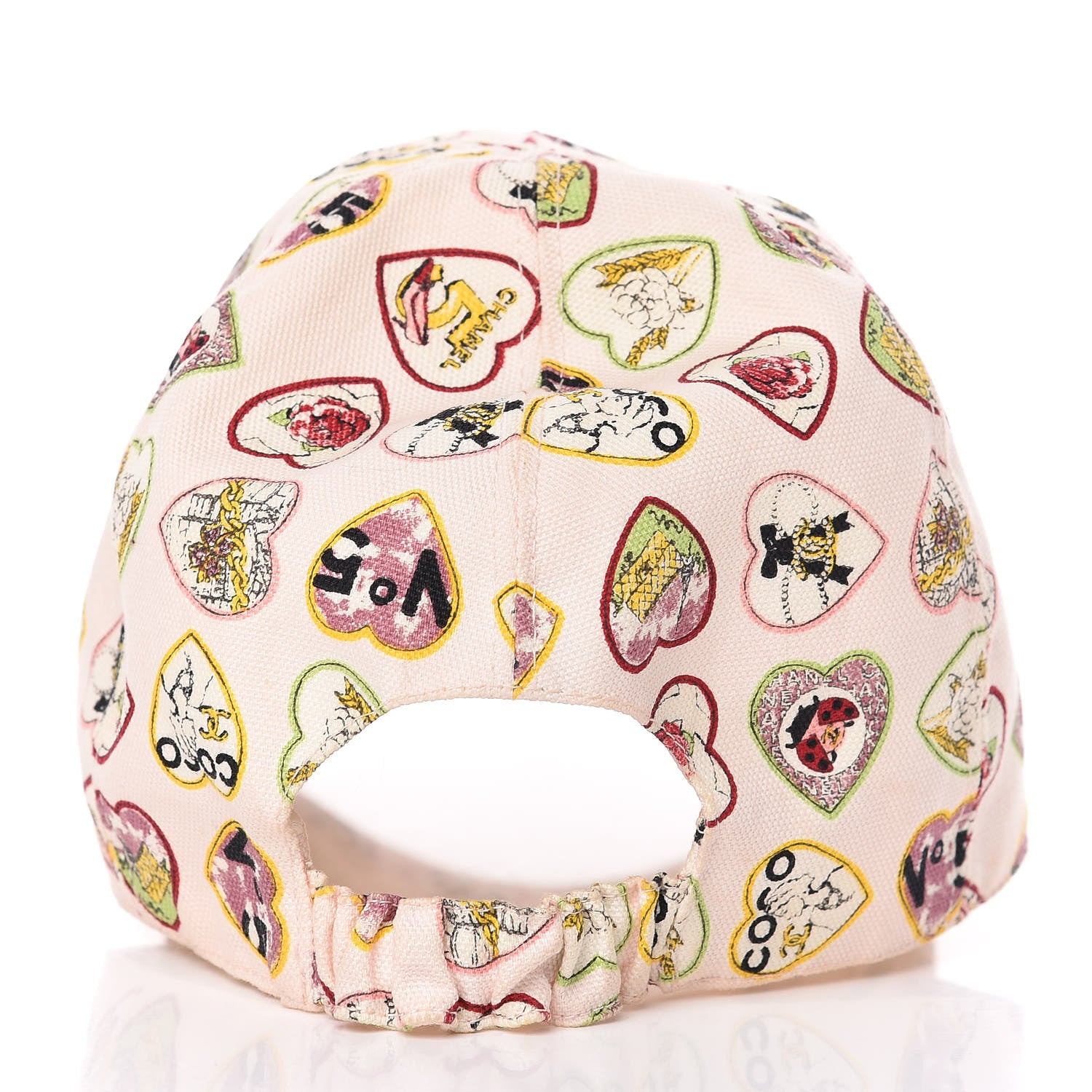 Chanel Canvas Coco Hearts Cap Hat M Pink 4 of 7