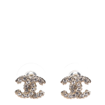 Chanel Crystal Mini CC Earrings Gold 1 of 5