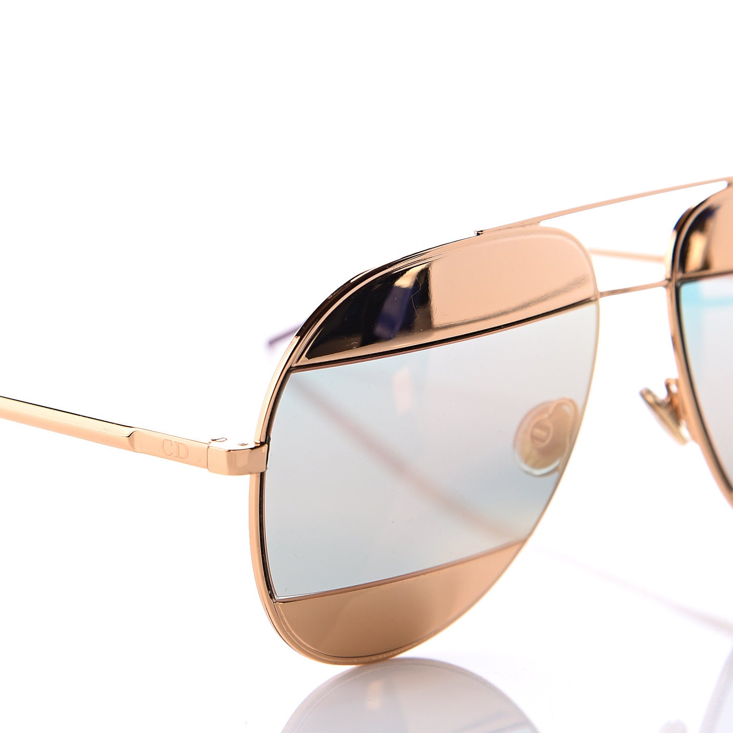 Split 1 Aviator Sunglasses Rose Gold