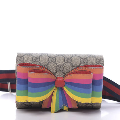 Gucci GG Supreme Monogram Childrens Rainbow Butterfly Belt Bag 10 of 10