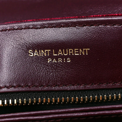Saint Laurent Velvet Y Quilted Monogram Toy Loulou Crossbody Bag French Burgundy 6 of 12