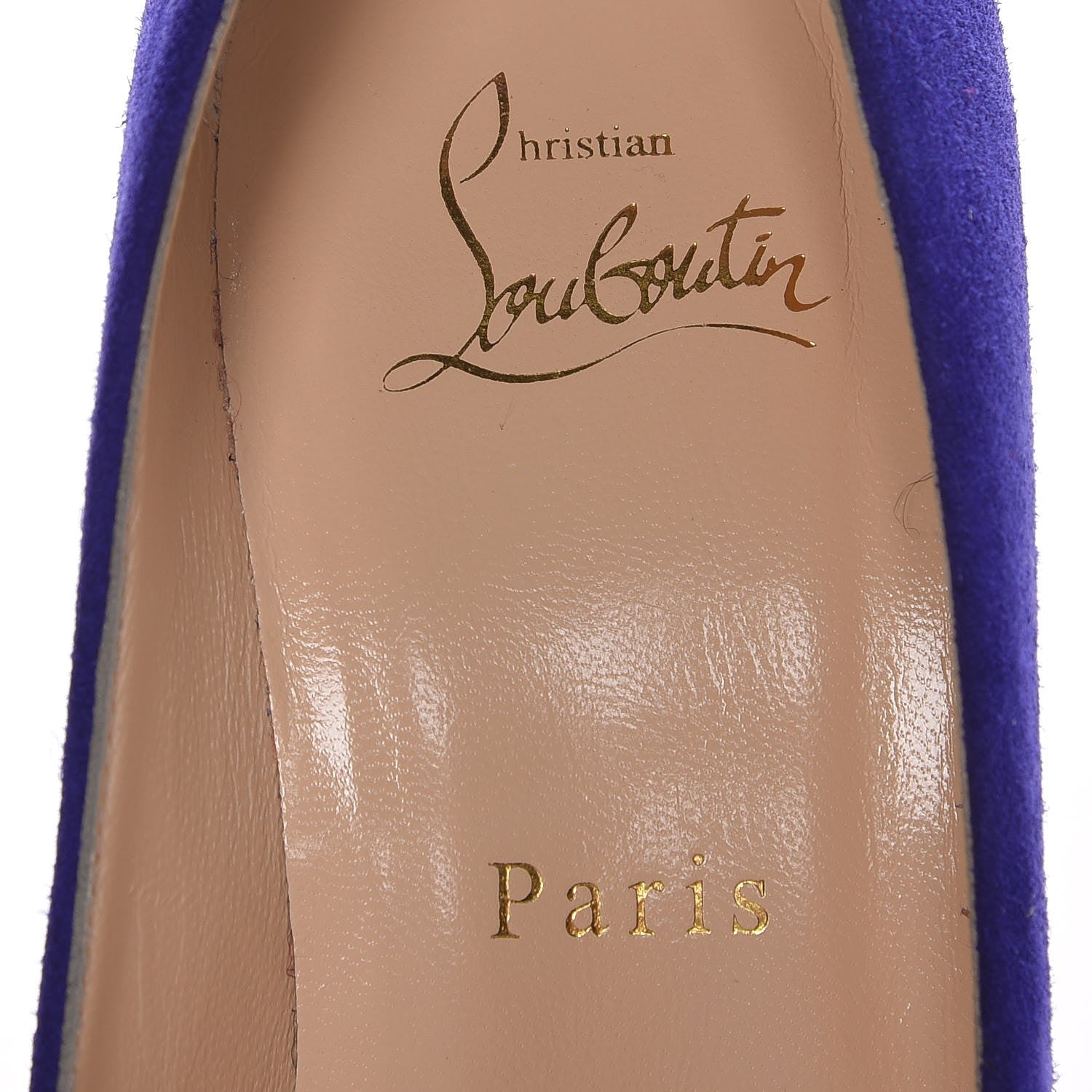 Christian Louboutin Suede Candidate 100 Pumps 37.5 Purple 7 of 8