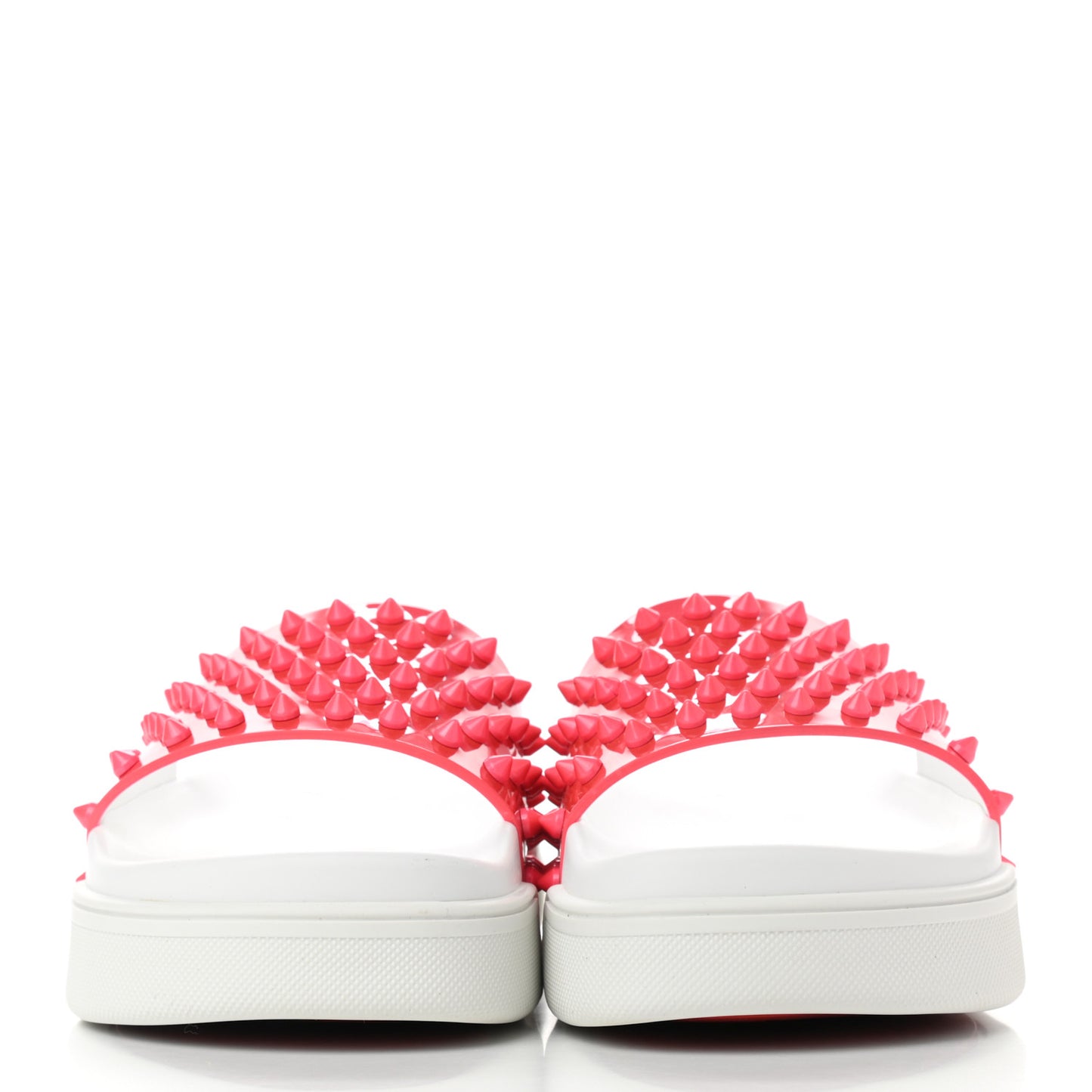 Calfskin Donna Studded Pool Fun Platform Flat Slide Sandals 36 Floride