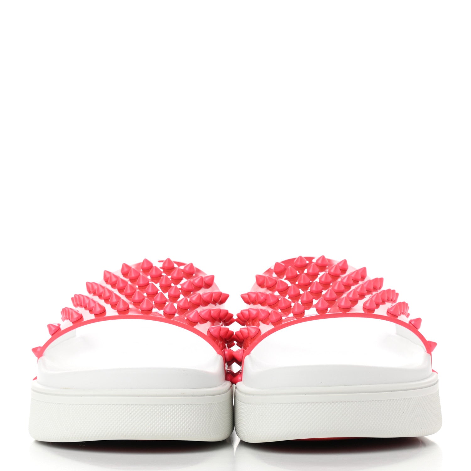 Christian Louboutin Calfskin Donna Studded Pool Fun Platform Flat Slide Sandals 36 Floride 2 of 9
