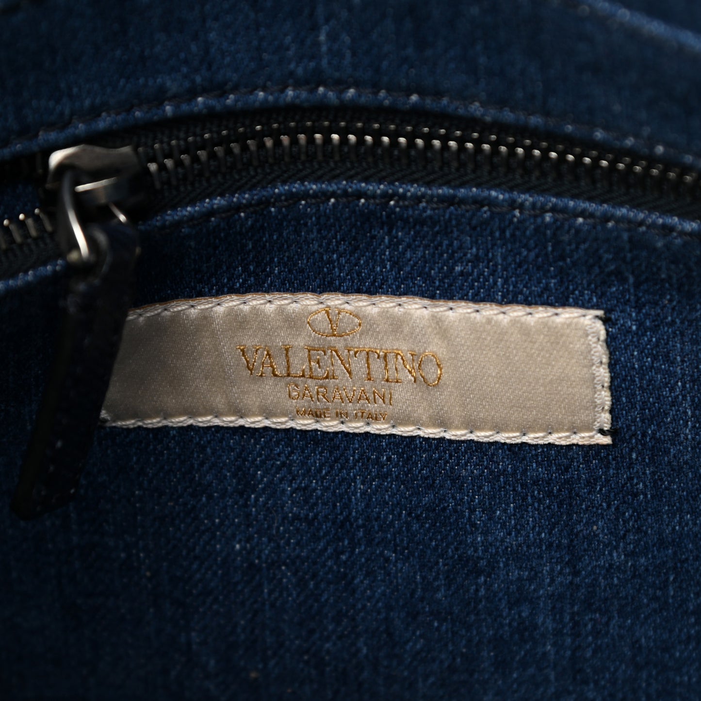 Denim Small Guitar Strap Rockstud Rolling Flip-Lock Messenger Bag Blue