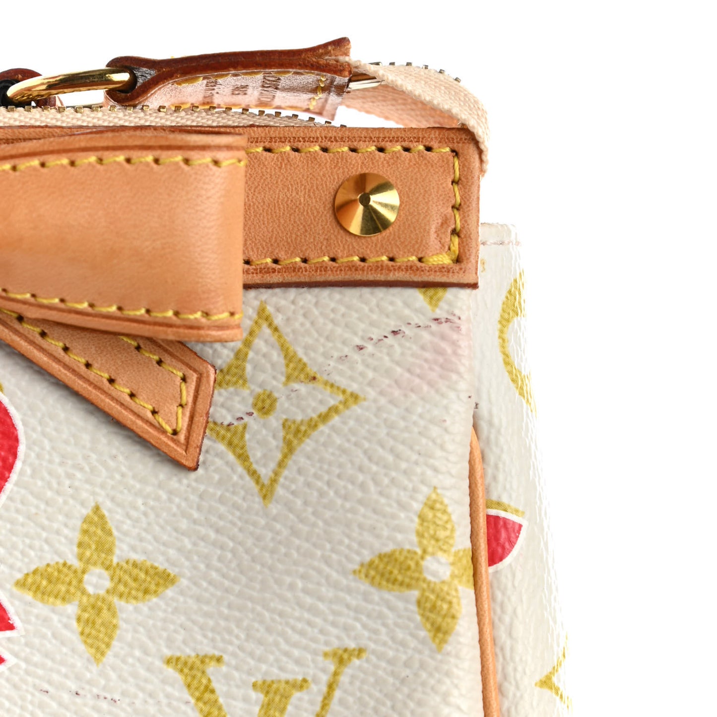Monogram Cherry Blossom Pochette Accessories Red