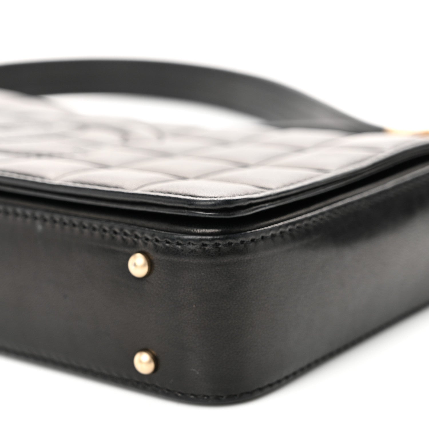 Chanel Lambskin Quilted CC Chocolate Bar Flap Black 9 of 10