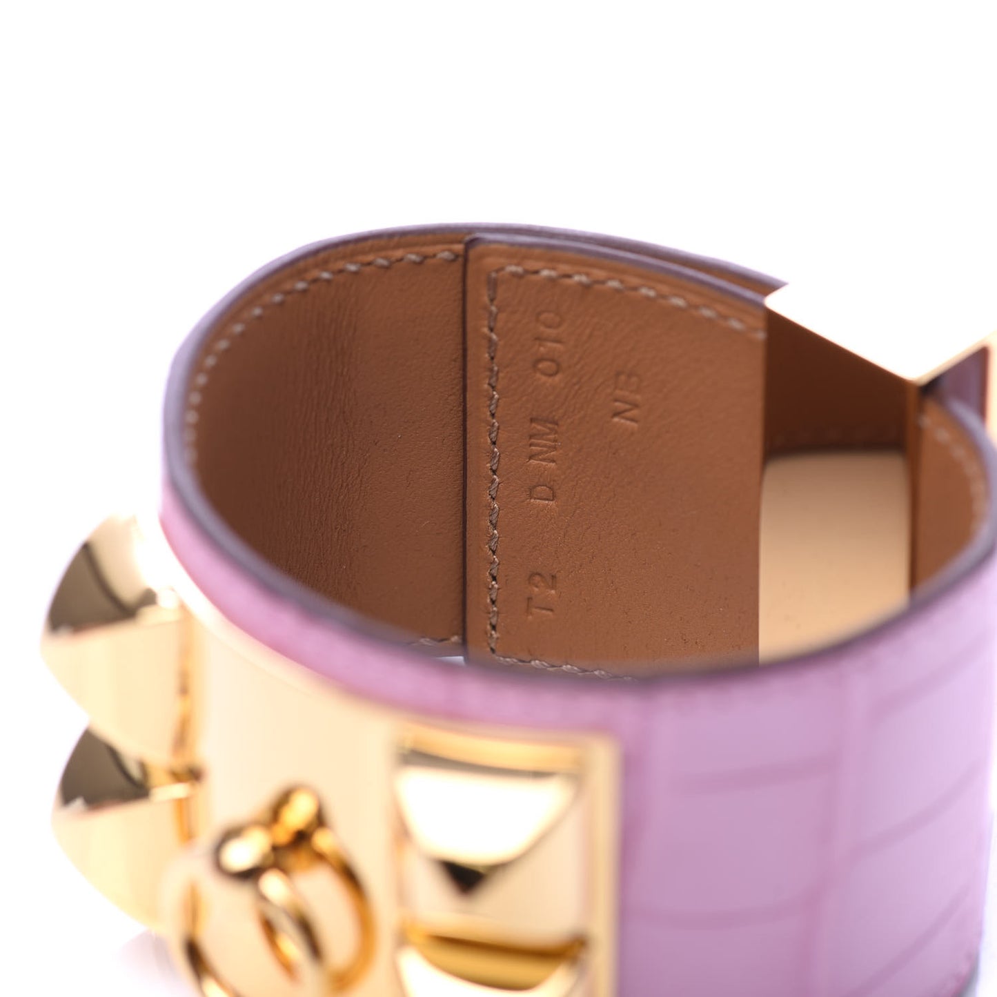 Matte Alligator Collier De Chien CDC Bracelet T2 5P Pink