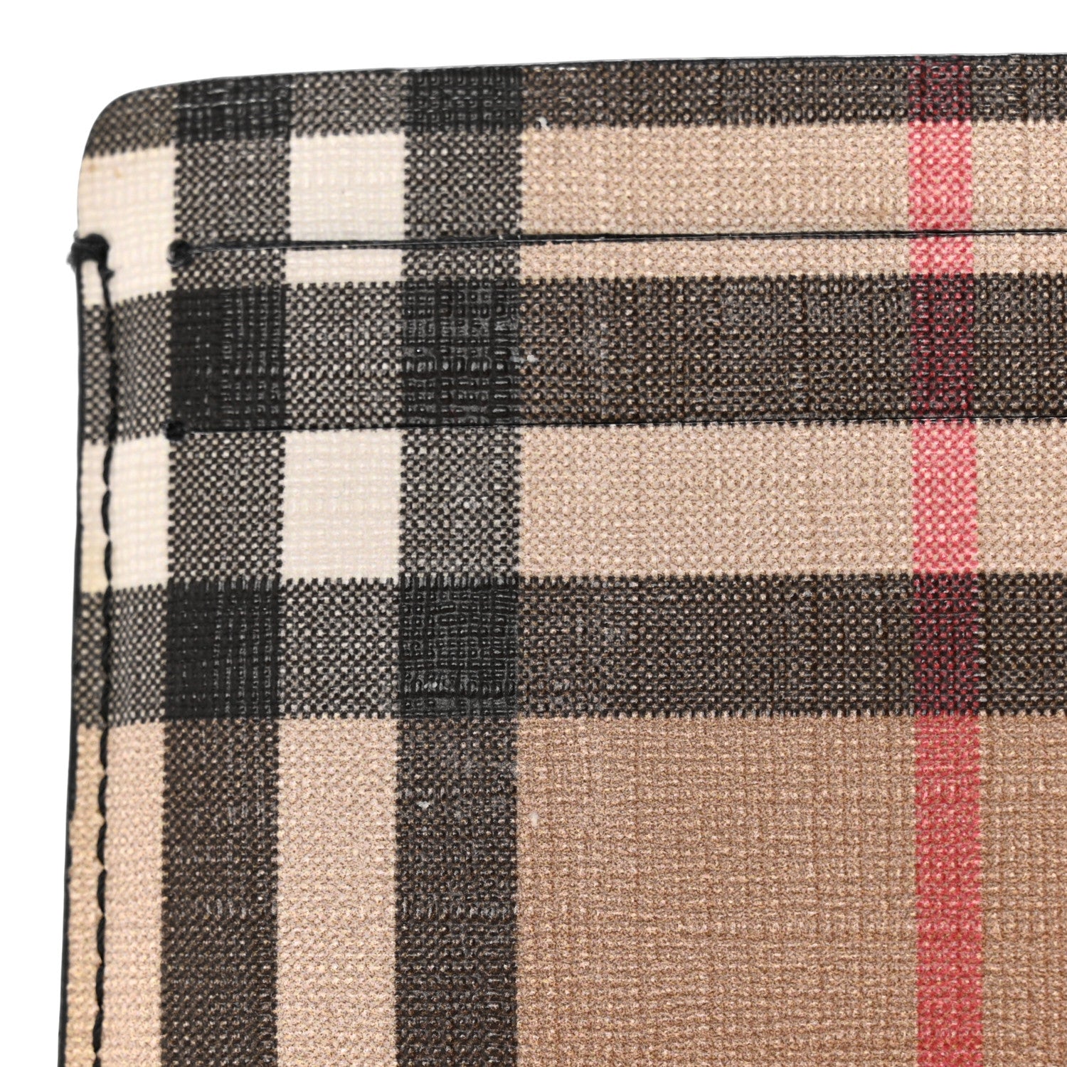 Burberry Vintage Check Calfskin Card Holder Black 10 of 11