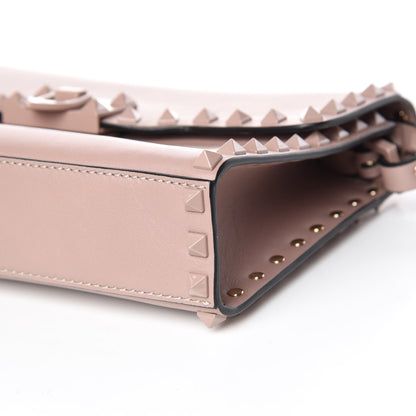 Valentino Garavani Vitello Monochrome Medium Rockstud Flip Lock Crossbody Bag Poudre 7 of 8
