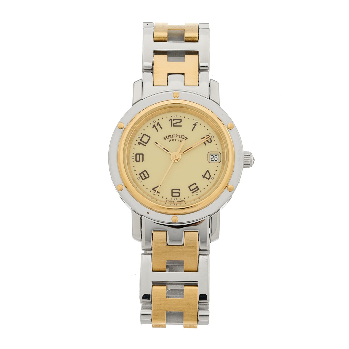 Stainless Steel 24mm Clipper Quartz Watch Gold