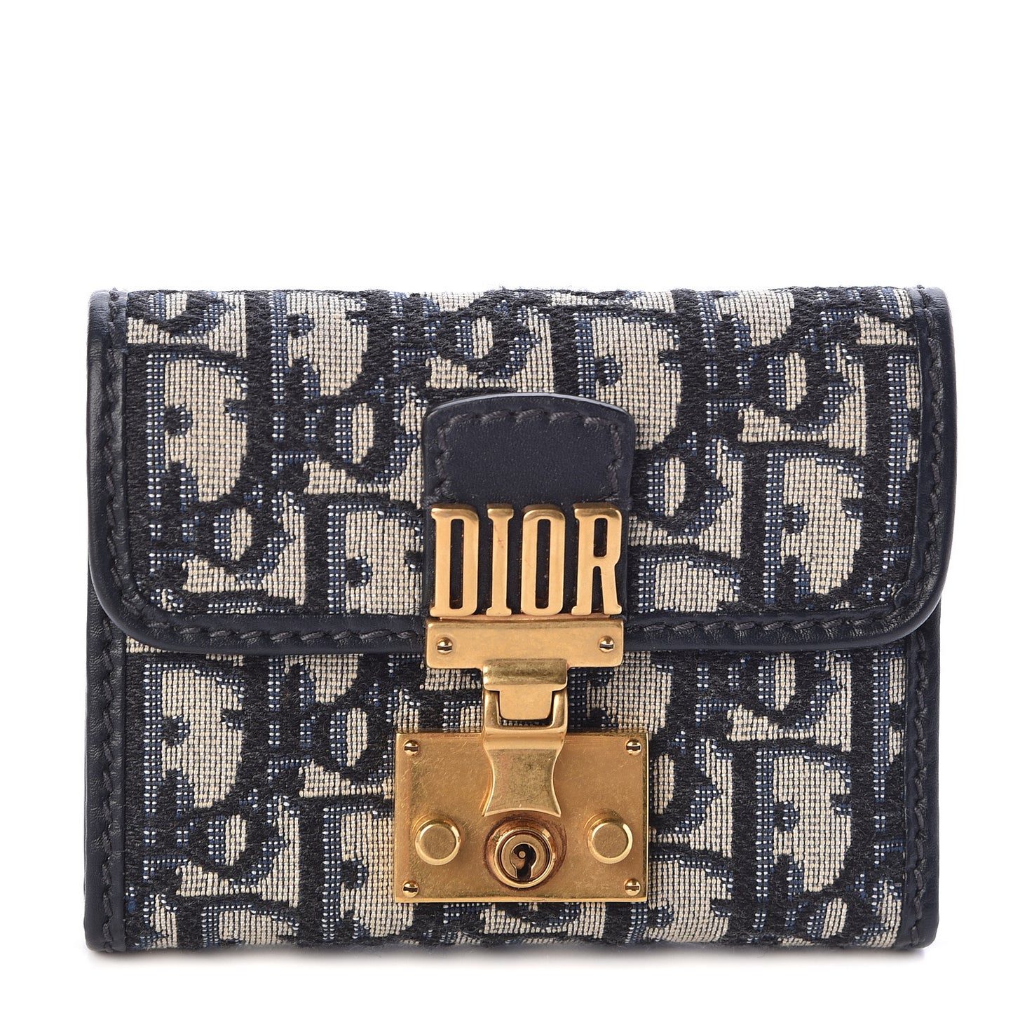 Oblique DiorAddict Wallet Blue