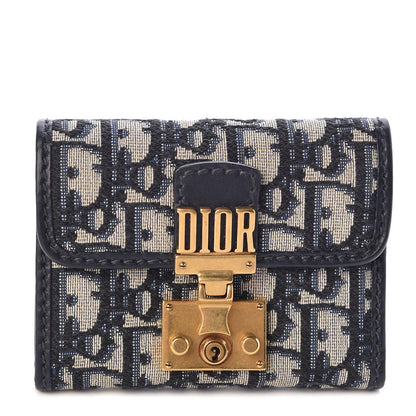 Christian Dior Oblique DiorAddict Wallet Blue 1 of 7