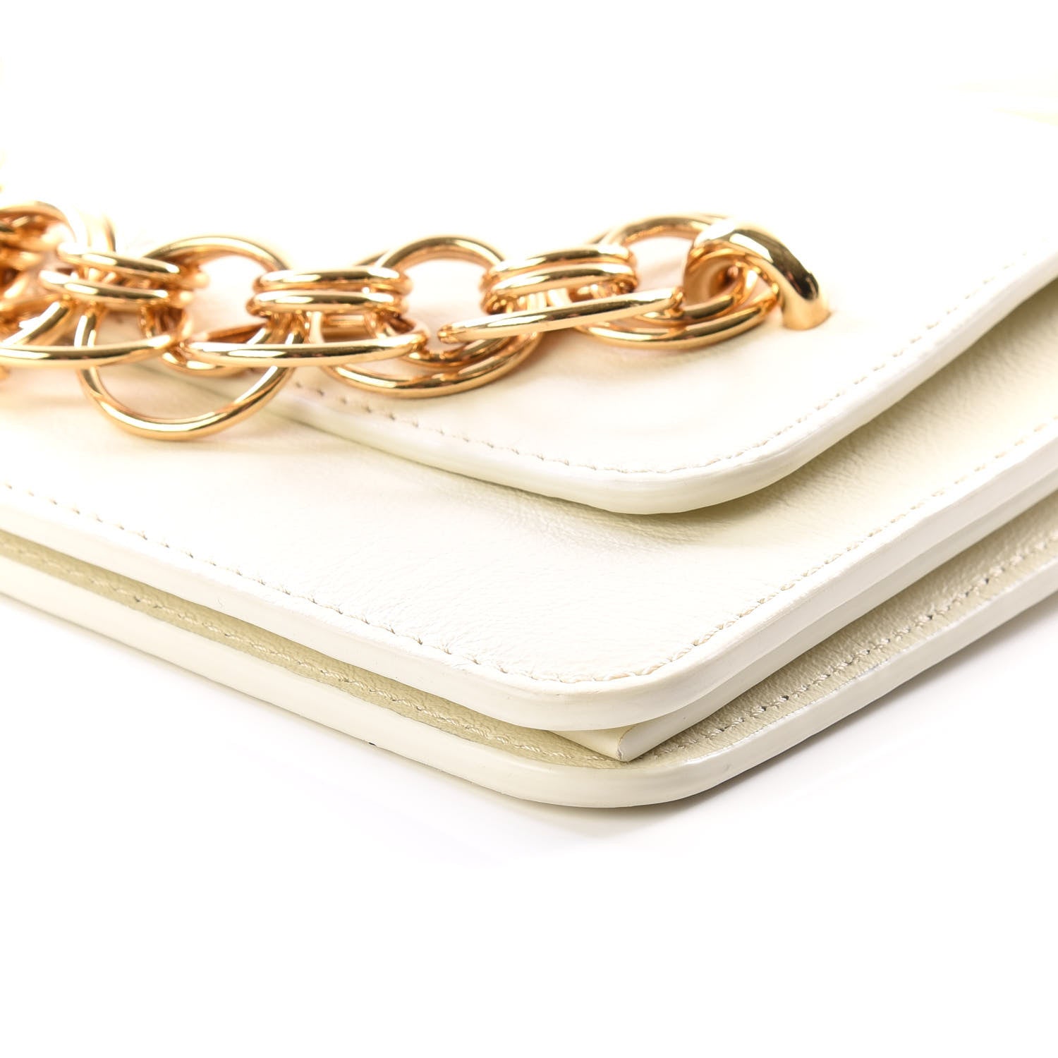 Chloe Calfskin Drew Bijou Clutch Natural White 6 of 10