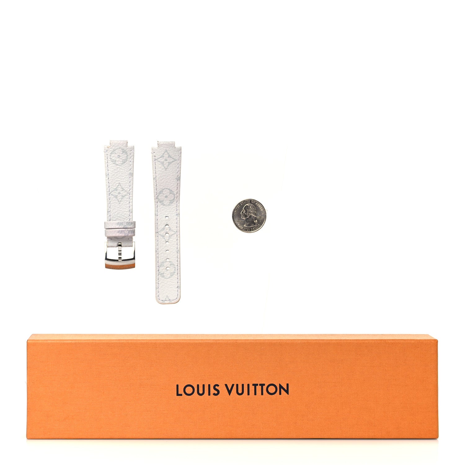 Louis Vuitton Monogram Tambour Watch Strap White 5 of 5