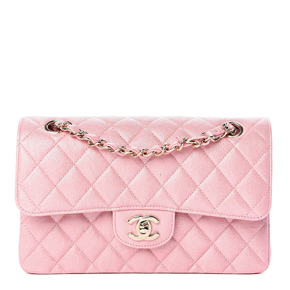 Chanel Iridescent Caviar Quilted Small Double Flap Pink 2 of 11