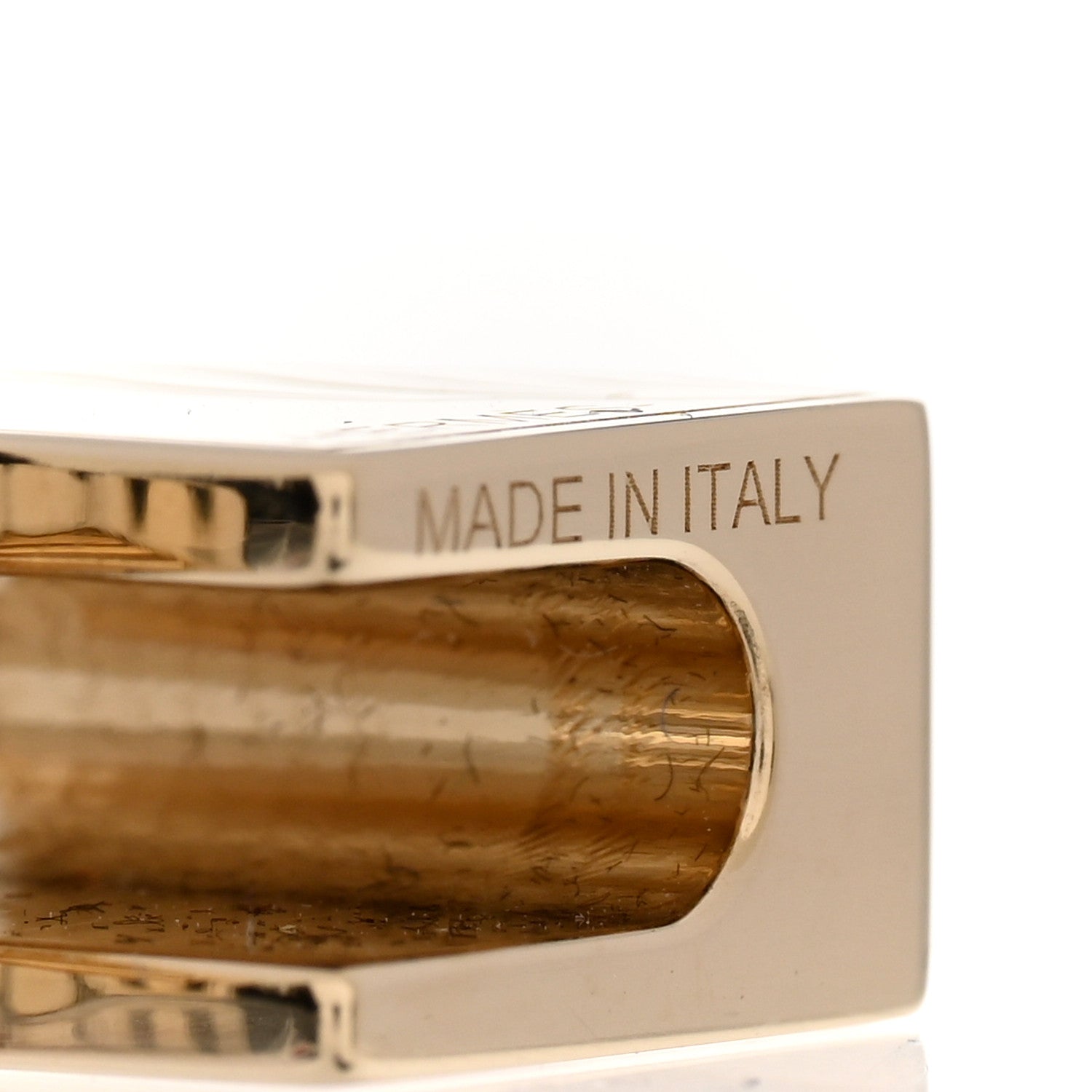 Hermes Permabrass Lacquered Quadrige Twilly Scarf Ring Rose Corail 3 of 4