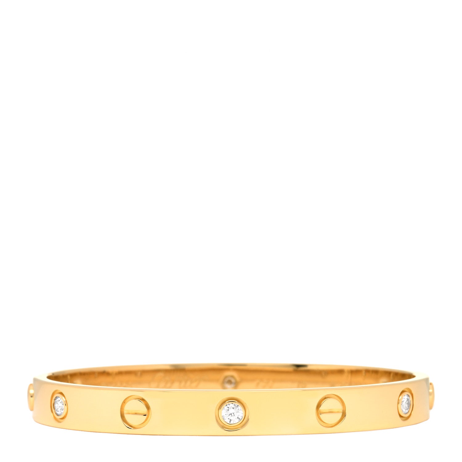 Cartier 18K Yellow Gold 6 Diamond LOVE Bracelet 16 1 of 4